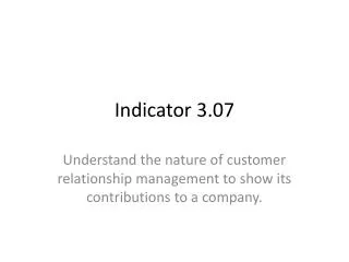 Indicator 3.07