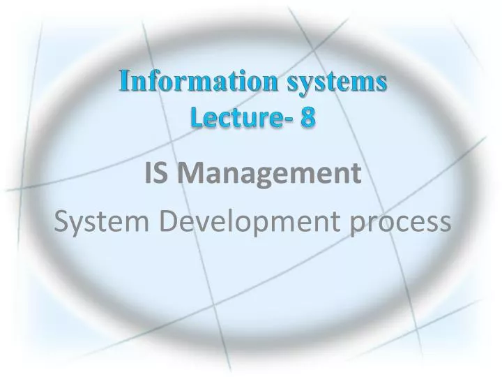 information systems lecture 8