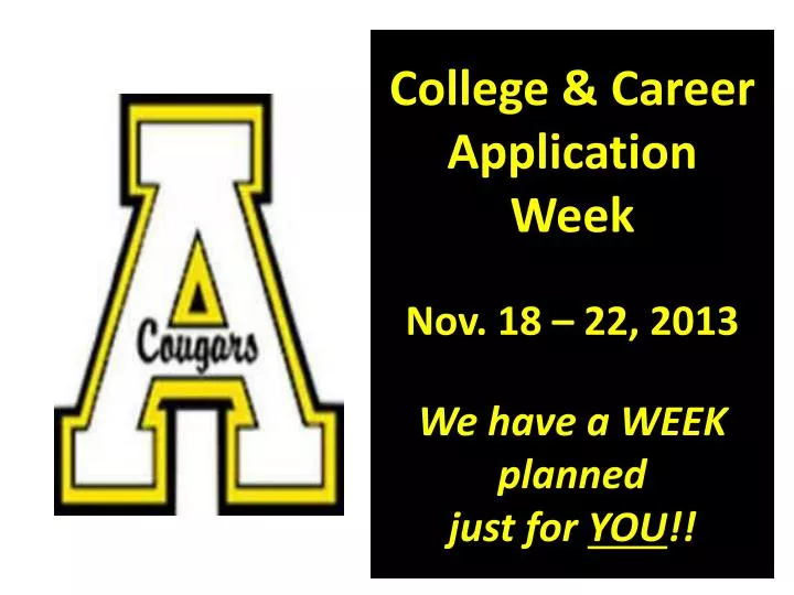 college career application week nov 18 22 2013 we have a week planned just for you