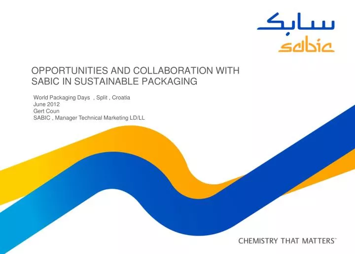 opportunities and collaboration with sabic in sustainable packaging