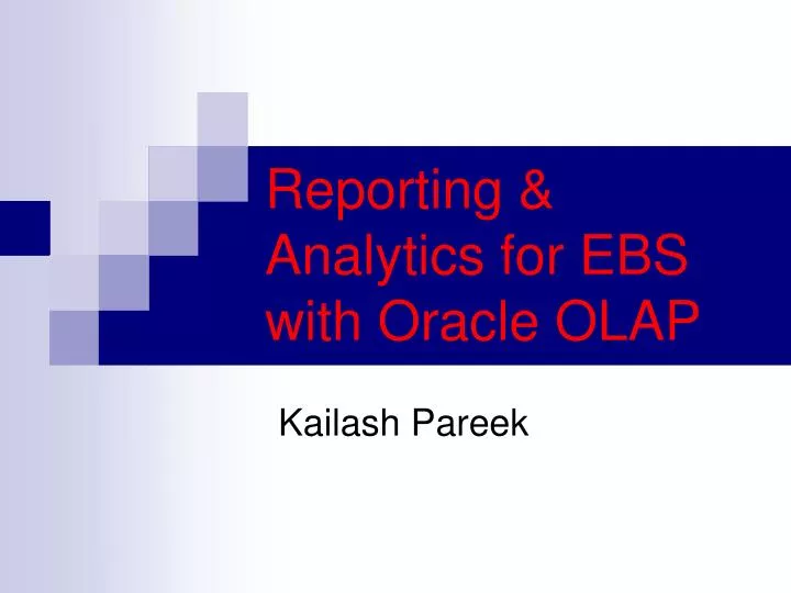 reporting analytics for ebs with oracle olap