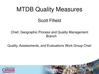 MTDB Quality Measures