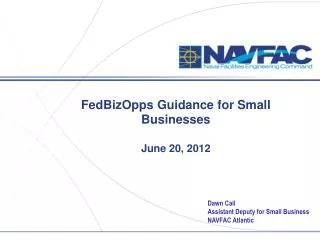 FedBizOpps Guidance for Small Businesses June 20, 2012
