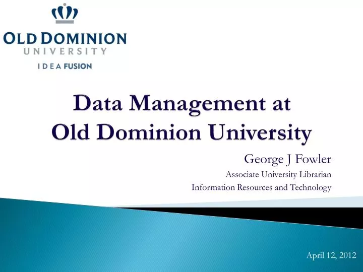 data management at old dominion university