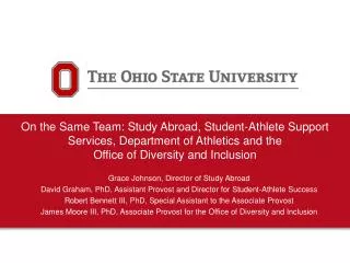 On the Same Team: Study Abroad, Student -Athlete Support Services, Department of Athletics and the Office of Divers