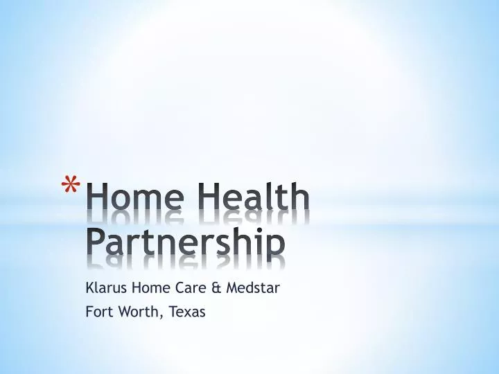 home health partnership