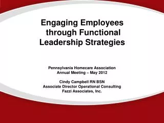 Engaging Employees through Functional Leadership Strategies