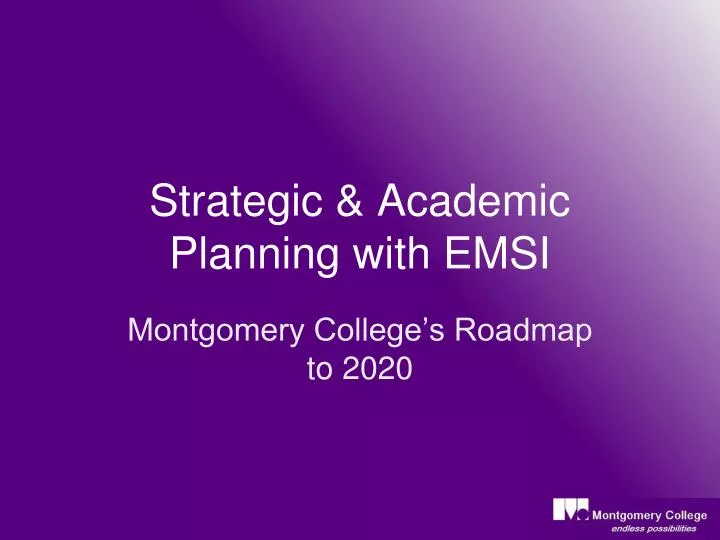 strategic academic planning with emsi
