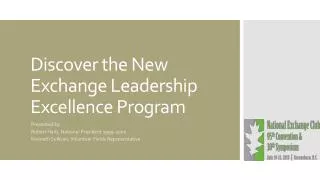 Discover the New Exchange Leadership Excellence Program