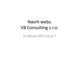 n vrh webu vb consulting s r o