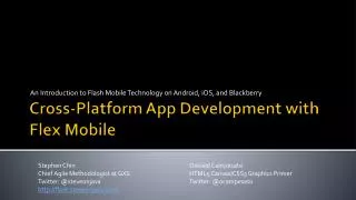 Cross-Platform App Development with Flex Mobile