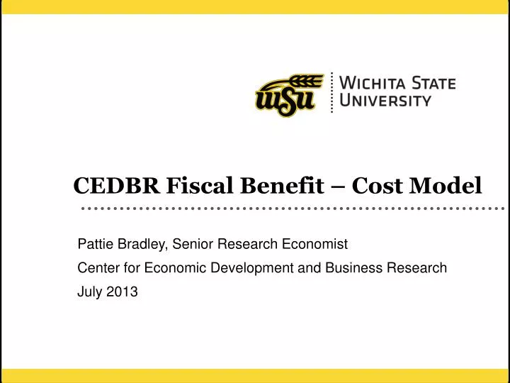 cedbr fiscal benefit cost model