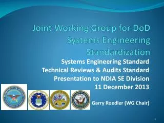 Joint Working Group for DoD Systems Engineering Standardization