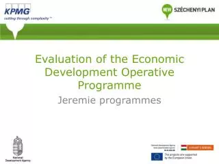 Evaluation of the Economic Development Operative Programme