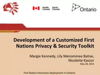 Development of a Customized First Nations Privacy &amp; Security Toolkit