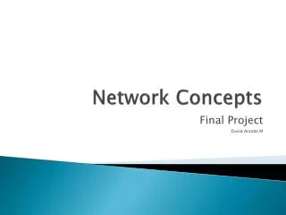 Network Concepts