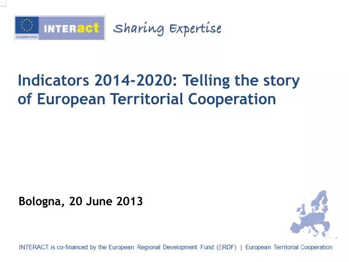 indicators 2014 2020 telling the story of european territorial cooperation