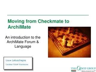 Moving from Checkmate to ArchiMate