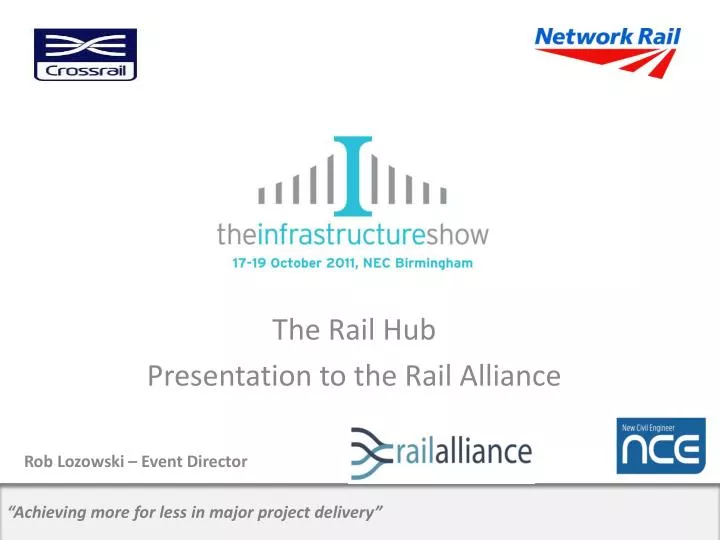 the rail hub presentation to the rail alliance rob lozowski event director