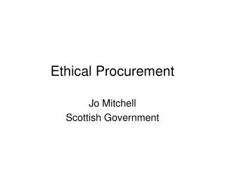 Ethical Procurement