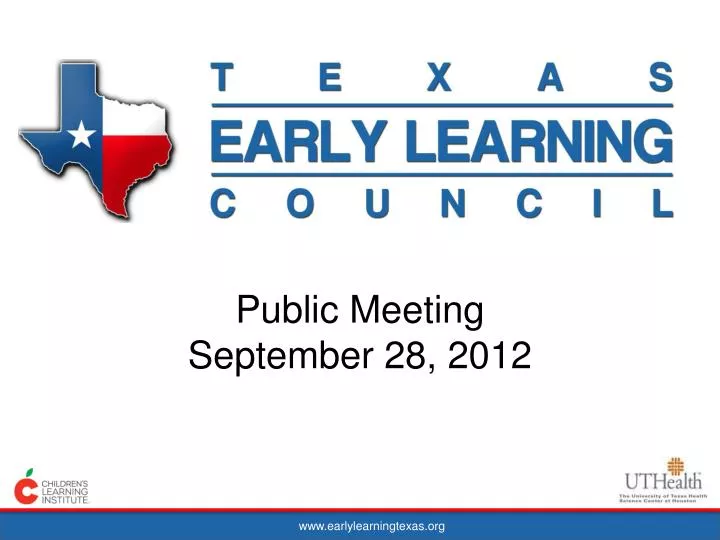 public meeting september 28 2012