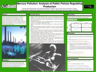 Mercury Pollution: Analysis of Public Polices Regulating Production