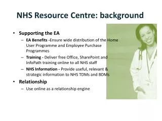 NHS Resource Centre: background