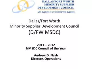 Dallas/Fort Worth Minority Supplier Development Council (D/FW MSDC)