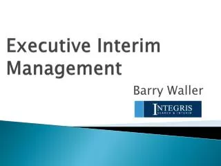 Executive Interim Management