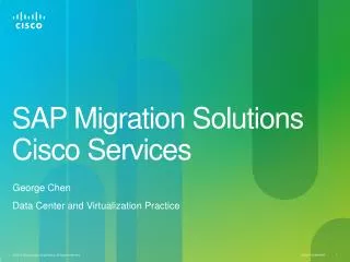 SAP Migration Solutions Cisco Services