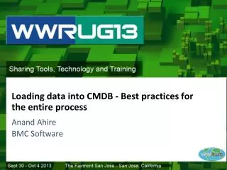 Loading data into CMDB - Best practices for the entire process