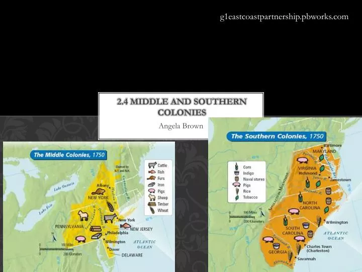 2 4 middle and southern colonies