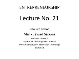 entrepreneurship