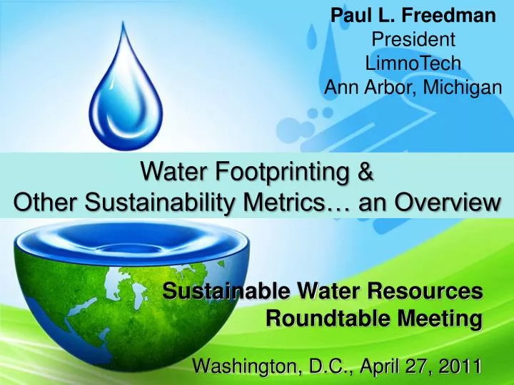 sustainable water resources roundtable meeting