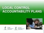 LOCAL CONTROL ACCOUNTABILITY PLANS - slide 1