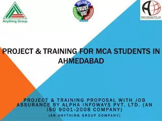 Project &amp; Training for MCA students in Ahmedabad