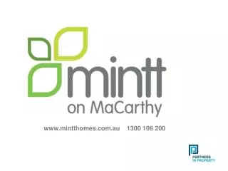 www.mintthomes.com.au 1300 106 200