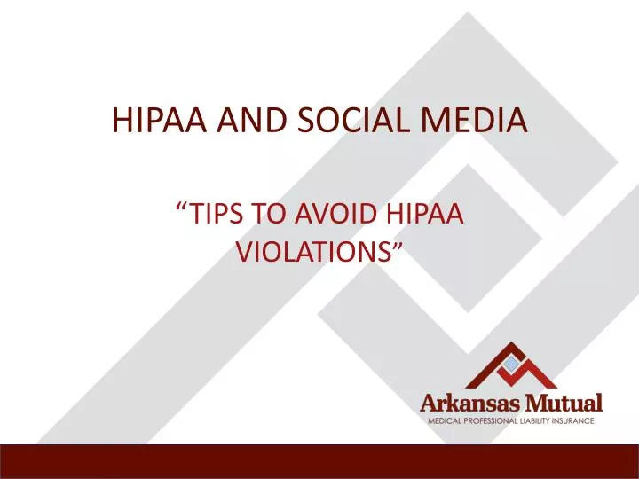 hipaa and social media