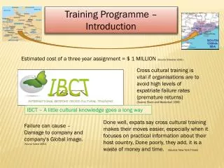 Training Programme – Introduction