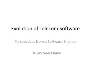 evolution of telecom software