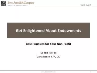 Get Enlightened About Endowments