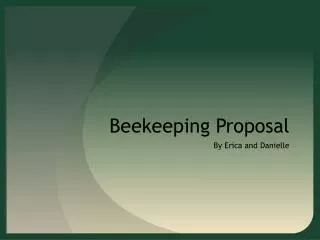 Beekeeping Proposal