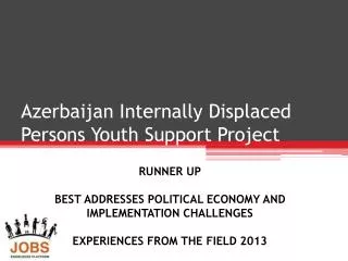 Azerbaijan Internally Displaced Persons Youth Support Project