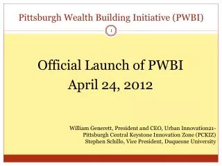 Pittsburgh Wealth Building Initiative (PWBI)