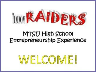 MTSU High School Entrepreneurship Experience