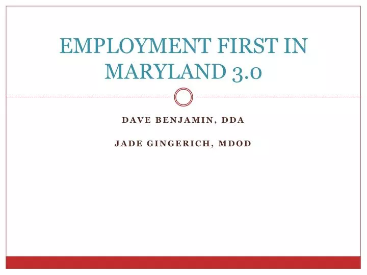 employment first in maryland 3 0