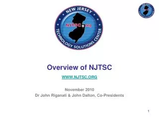 Overview of NJTSC WWW.NJTSC.ORG
