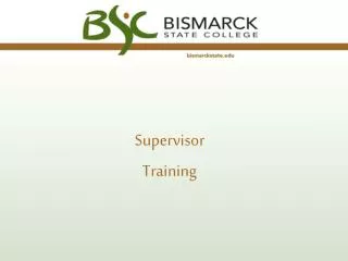 Supervisor Training