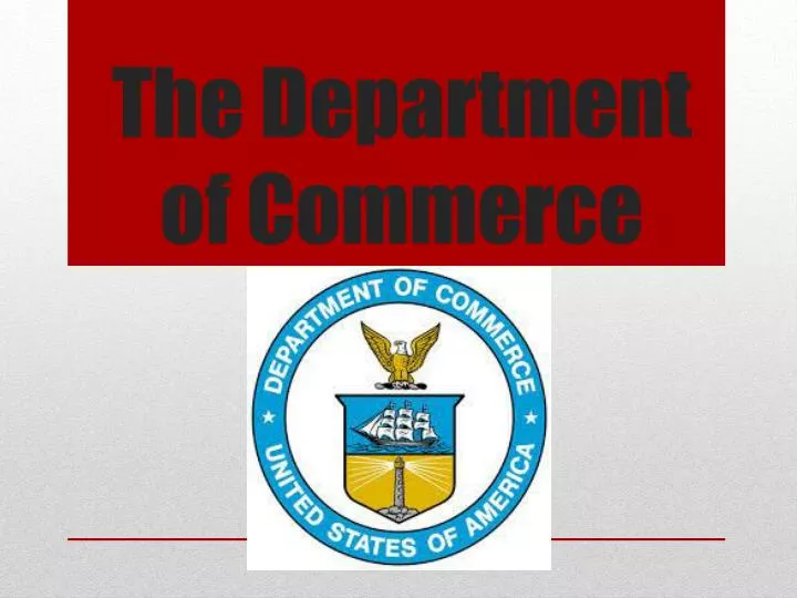 the department of commerce