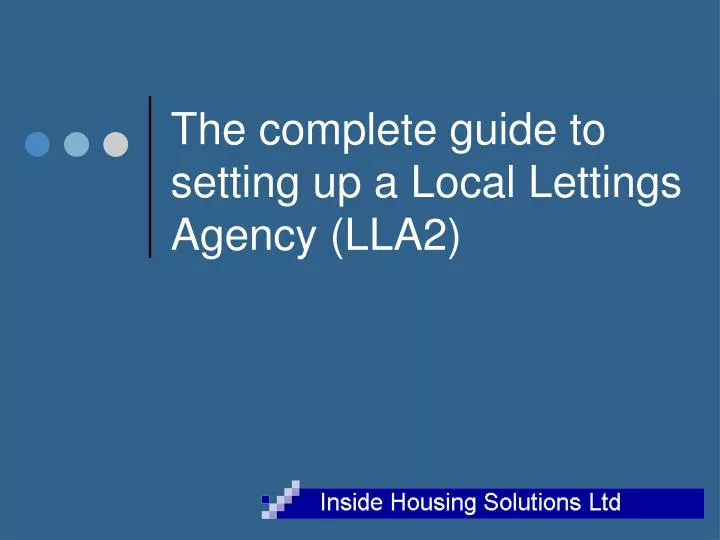 the complete guide to setting up a local lettings agency lla2